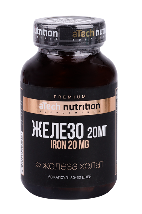 Железо aTech Nutrition PREMIUM, 450 мг, 60 шт, капсулы