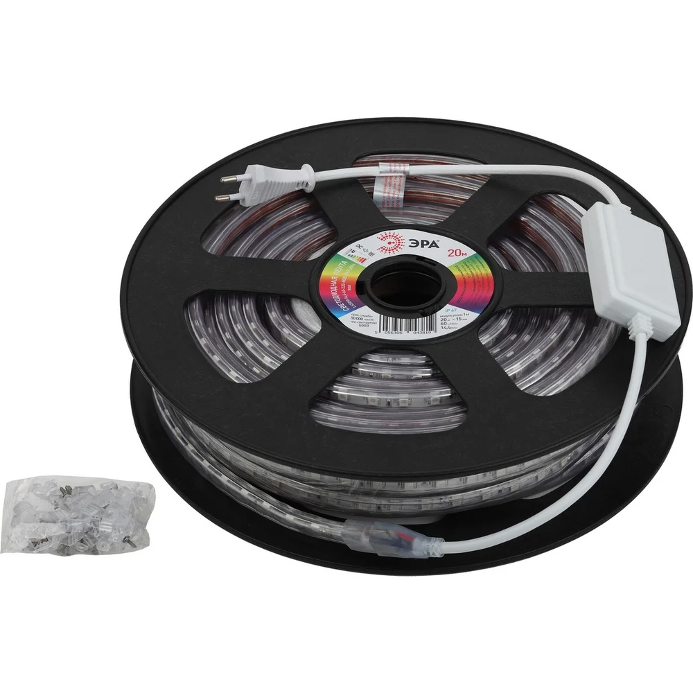 Светодиодная лента ЭРА LS5050-14,4-60-220-RGB-IP67-20m Б0043097