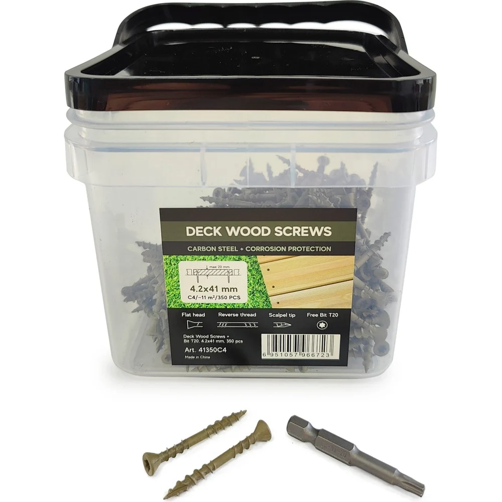 Саморезы для монтажа террас и фасадов Camo Deck Wood Screws mm 41350C4
