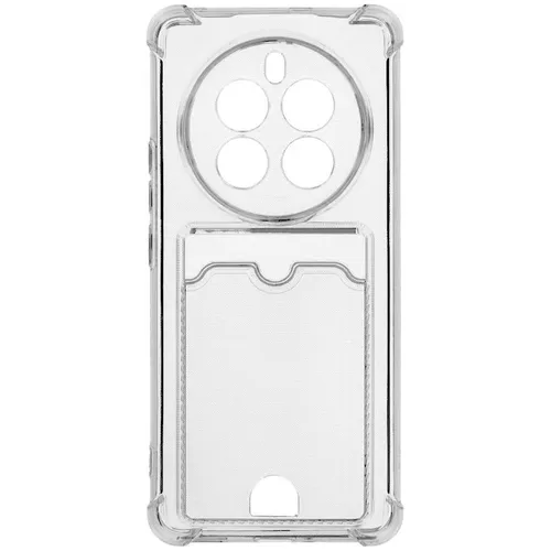 Чехол (клип-кейс) ZIBELINO Silicone Card Holder, для Realme 12 Pro, прозрачный [zsch-rlm-12-pro-cam-trn]