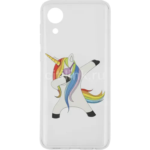 Чехол (клип-кейс) BORASCO ArtWorks, для Samsung Galaxy A03 Core, прозрачный/рисунок [51372]
