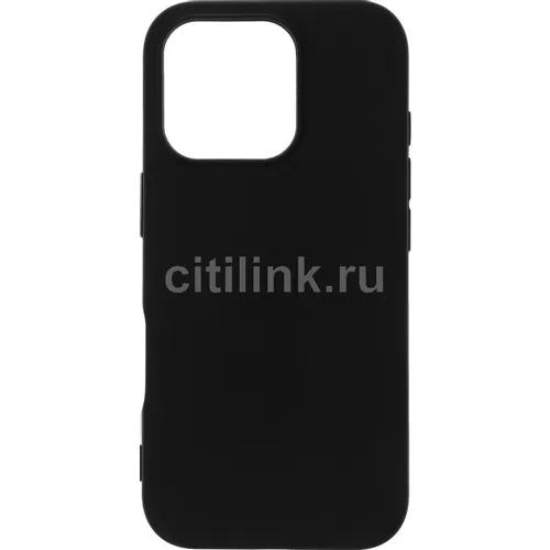 Чехол (клип-кейс) BORASCO Silicone Case, для Apple iPhone 16 Pro, черный [73517]