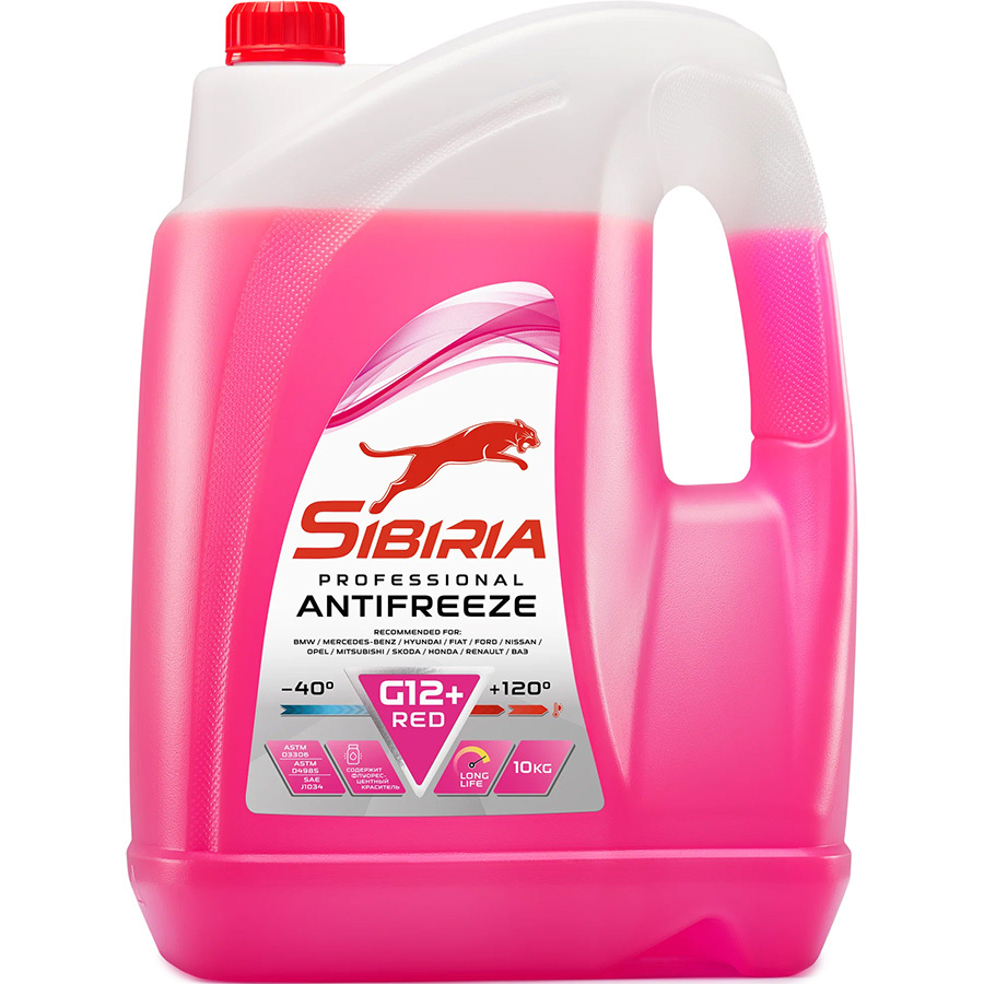 Антифриз Sibiria G12+ красный 10кг