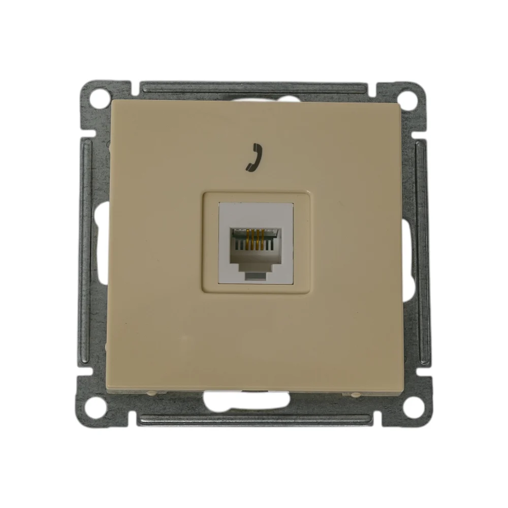 Телефонная розетка бежевая RJ11 WESSEN RJ11