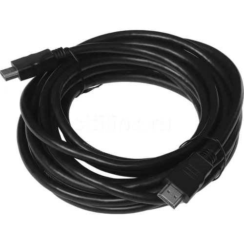 Кабель аудио-видео HDMI (m) - HDMI (m), 5м, GOLD, черный [00117502]