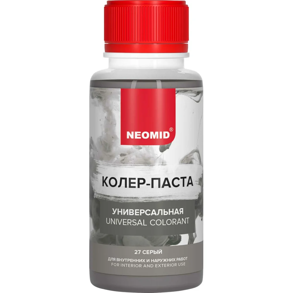 Колер-паста универсальная NEOMID Палитра №1 (27 серый) 100 мл Н-КолПаста-27-сер