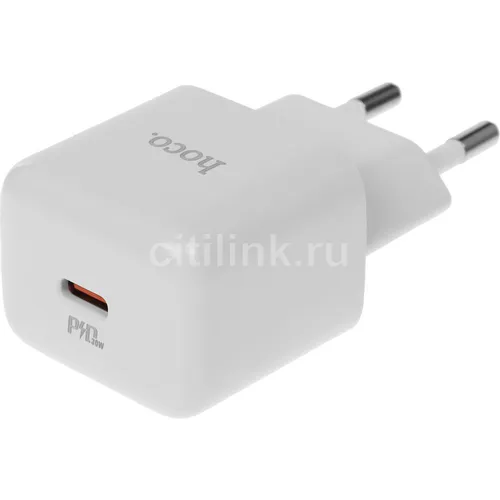 Сетевое зарядное устройство Hoco N32 Glory White, USB-C, 30Вт, 3A, белый