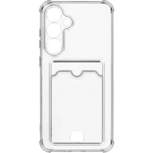 Чехол (клип-кейс) ZIBELINO Silicone Card Holder, для Samsung Galaxy S24 FE, прозрачный [zsch-sam-s24-fe-cam-trn]