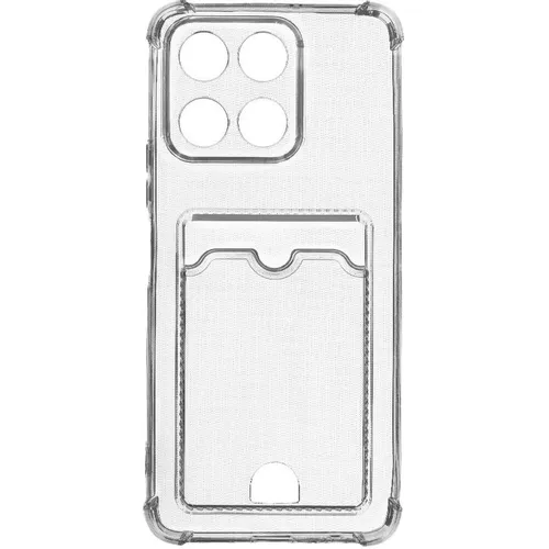 Чехол (клип-кейс) ZIBELINO Silicone Card Holder, для Honor X5b, прозрачный [zsch-hon-x6a-cam-trn]