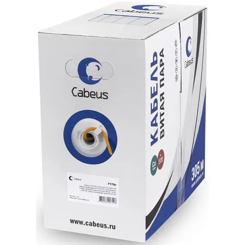 Кабель информационный CABEUS UTP-4P-CAT.5E-SOLID-LSZH
