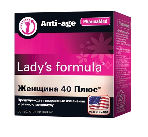 Женщина 40 плюс, 890 мг, 30 шт, таблетки