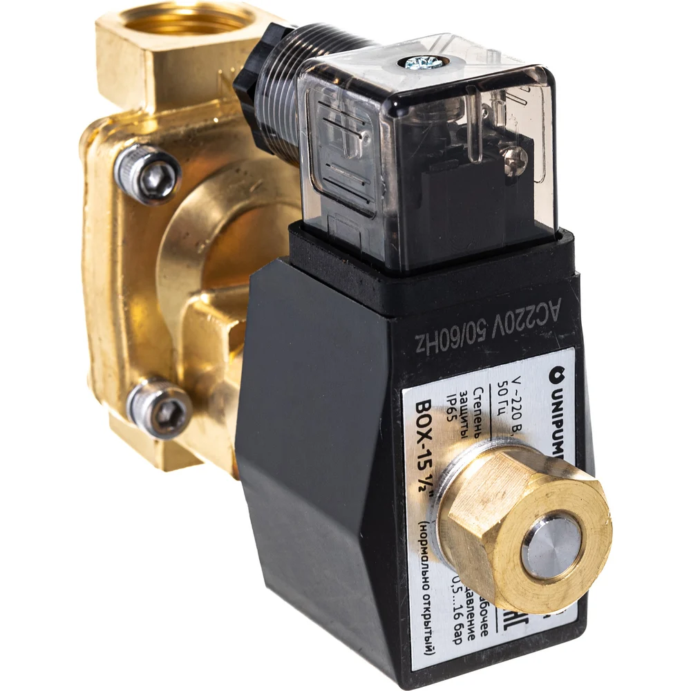 Клапан электромагнитный BOX-15 1/2&quot нормально открытый UNIPUMP BOX-15