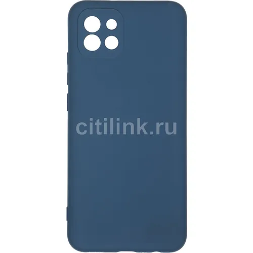 Чехол (клип-кейс) BORASCO Microfiber Case, для Samsung Galaxy A03, синий [70093]