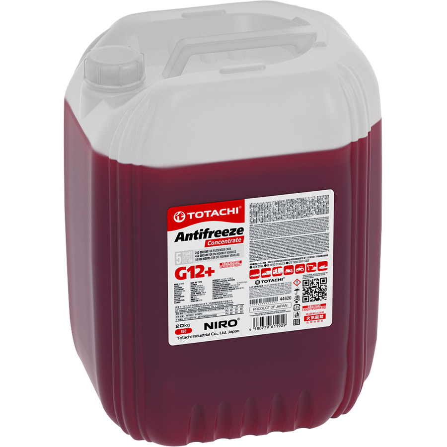 Антифриз Totachi NIRO Antifreeze красный G12+ 20кг