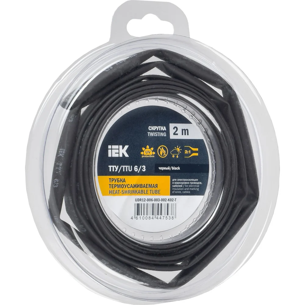 Термоусадочная трубка IEK UDR12-006-003-002-K02-T
