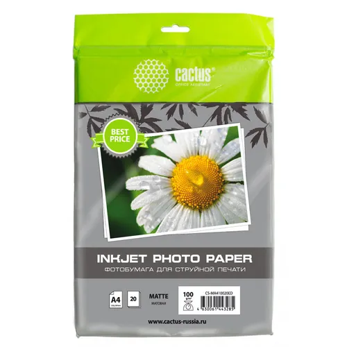 Фотобумага для струйной печати Cactus CS-MA410020ED