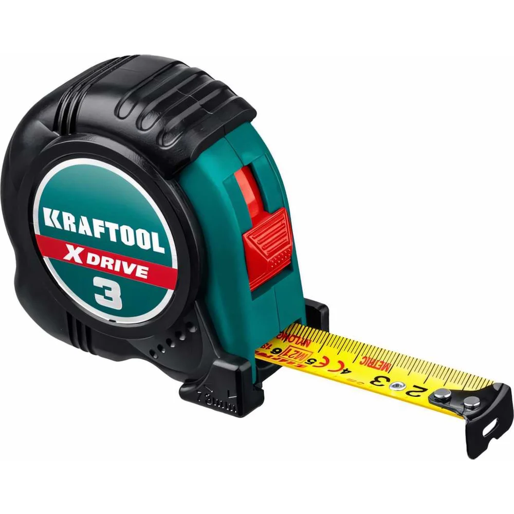 Рулетка KRAFTOOL X-Drive 3м/19мм с ударостойким обрезиненным корпусом 34122-03-19_z02