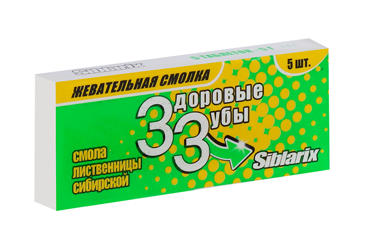 Жевательная смолка Здоровые зубы, 1 г, 5 шт