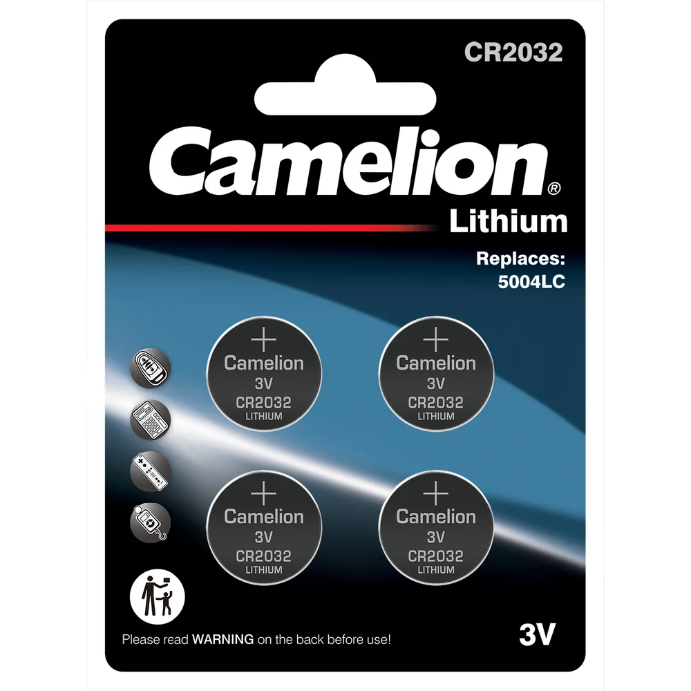 Батарейка литиевая CR2032 BL-4 CR2032-BP4 3V блистер 4 шт Camelion CR2032