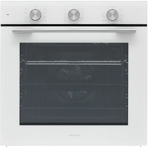 Духовой шкаф электрический Krona Birne 60 WH, 78л, дверца с 2 стеклами, белый