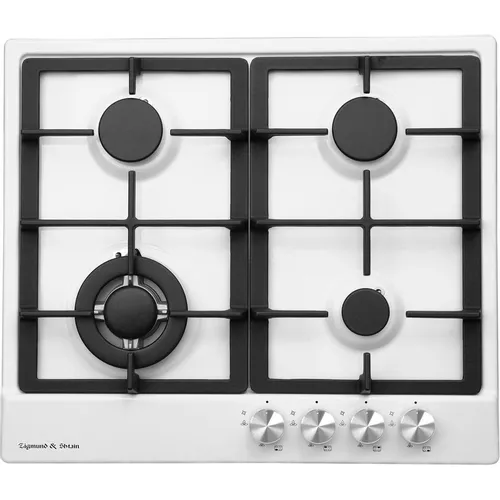 Газовая варочная панель ZIGMUND & SHTAIN Primary GN 128.61 W, 4 конфорки, эмалированная сталь, белый