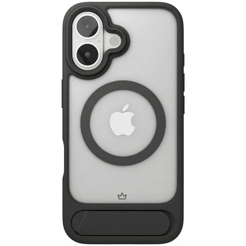 Чехол (клип-кейс) VLP Reels Case, для Apple iPhone 16, прозрачный/черный [10525005]