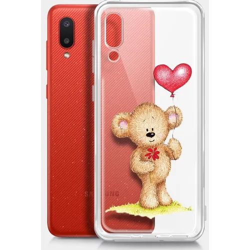 Чехол (клип-кейс) BORASCO ArtWorks, для Samsung Galaxy A02, прозрачный/рисунок [51367]