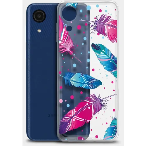 Чехол (клип-кейс) BORASCO ArtWorks, для Samsung Galaxy A03 Core, прозрачный/рисунок [51382]