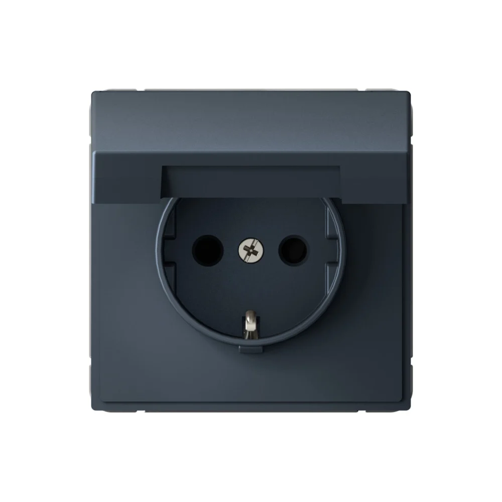 Розетка с заземлением со шторками c крышкой ArtGallery Systeme Electric GAL000746