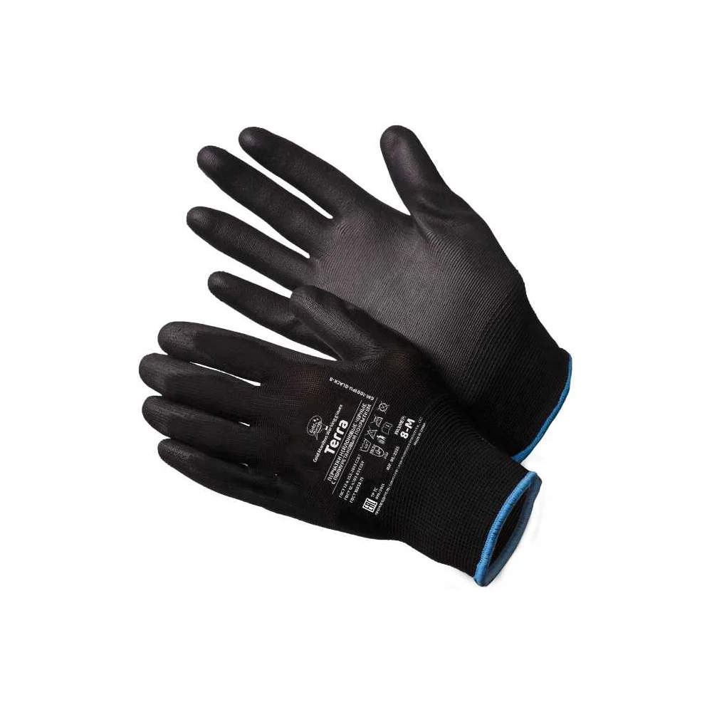 Нейлоновые перчатки Gold Manibus Terra XL GM1001PU-BLACK-10