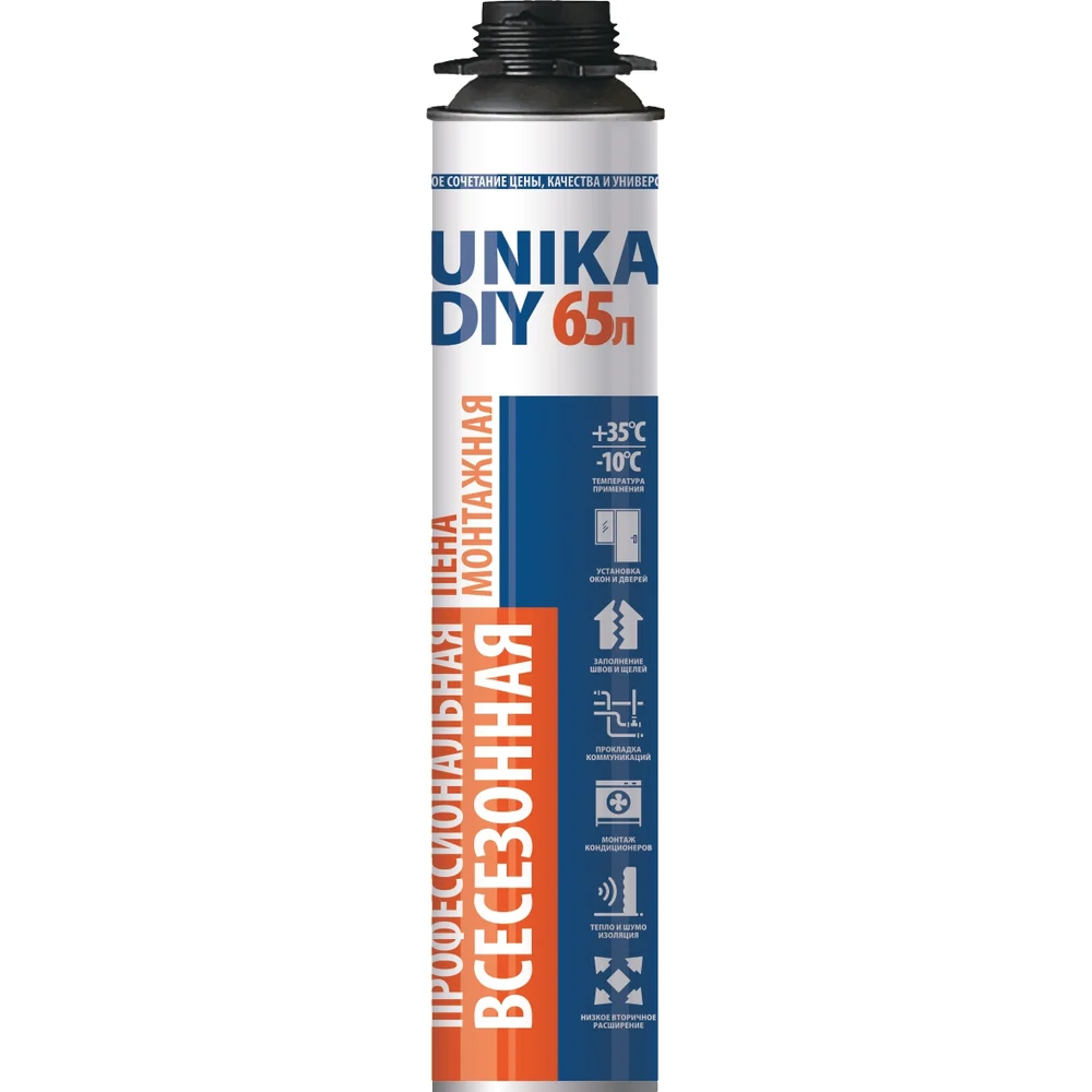 Пена монтажная профессиональная всесезонная MARCON UNIKA DIY UDV65MP