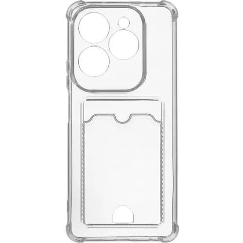 Чехол (клип-кейс) ZIBELINO Silicone Card Holder, для Infinix Hot 40, прозрачный [zsch-inf-h40-cam-trn]