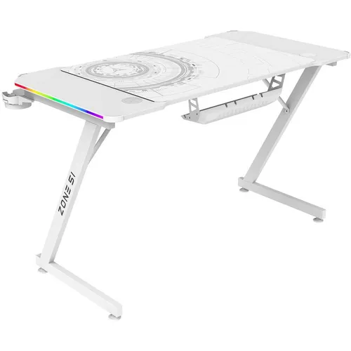 Компьютерный стол ZONE Trine RGB White Z51-T2R-WH