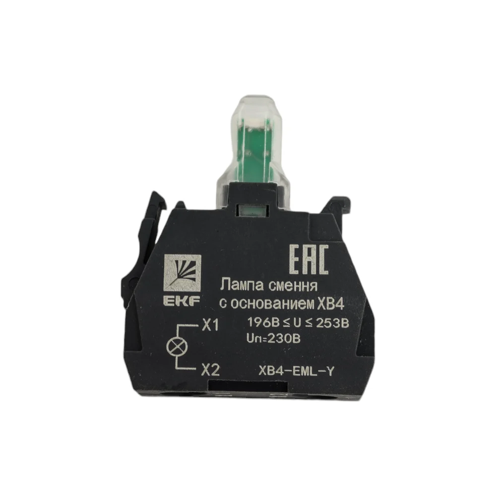 Лампа EKF сменная, c основанием, XB4, желтая, 230В, 10 шт. PROxima SQ