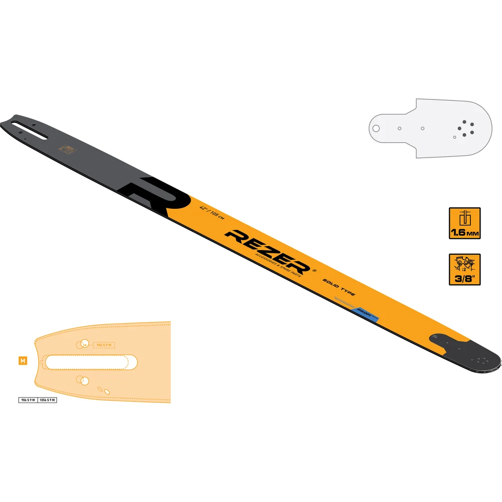 Шина цельнометаллическая со съемным наконечником Profi 1056S9M Stihl 1056S9M