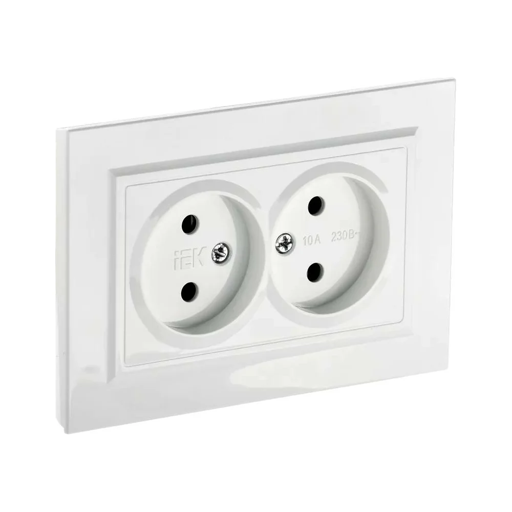 2-местная розетка IEK Brite BR-R20-10-K01-F