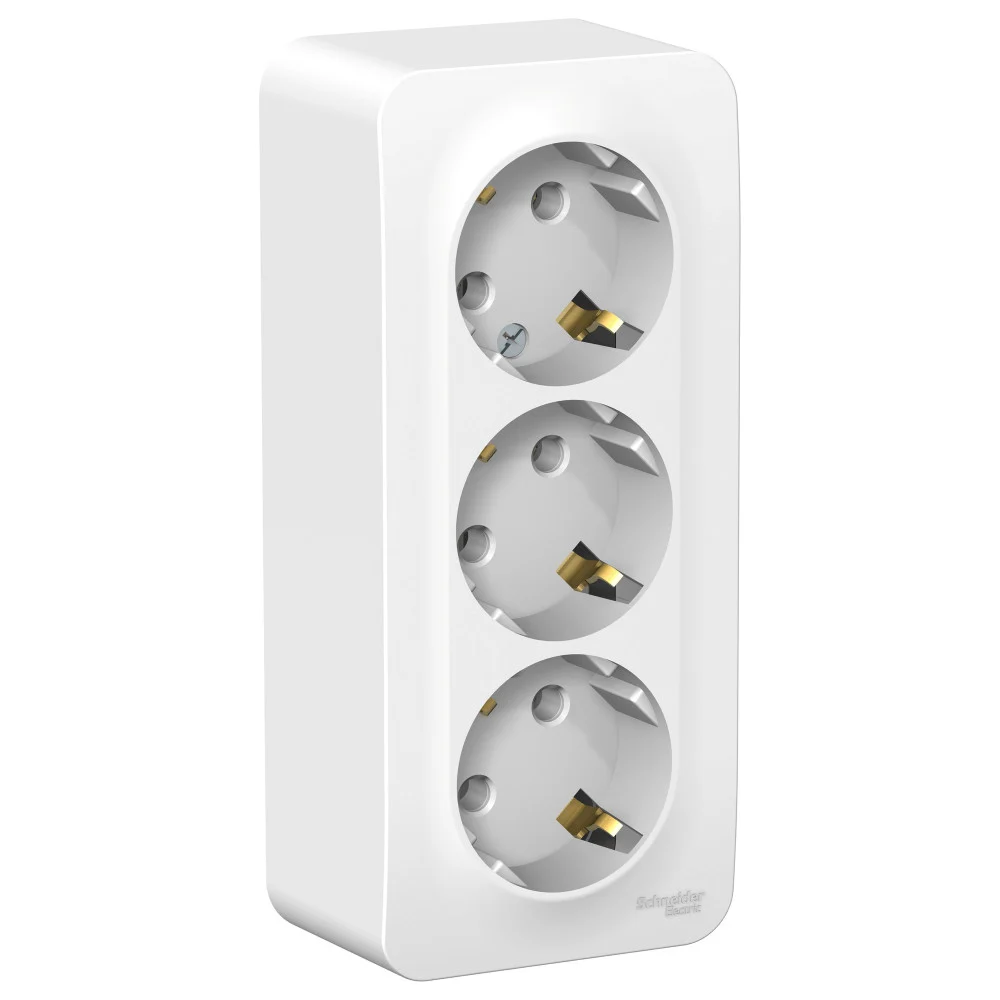 Розетка 3-м ОП BLANCA 16А 250В Systeme Electric Schneider Electric BLNRA010311