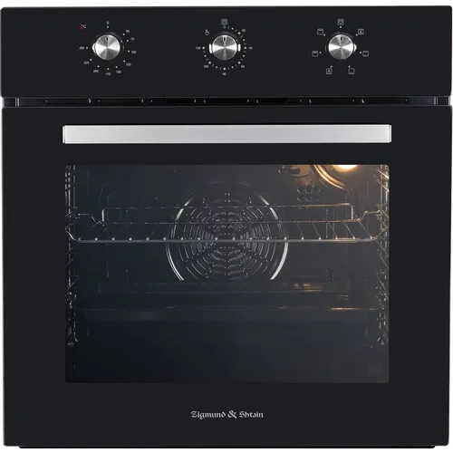 Духовой шкаф электрический ZIGMUND & SHTAIN E 163 B, 70л, дверца с 2 стеклами, черный