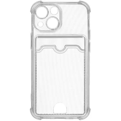 Чехол (клип-кейс) ZIBELINO Silicone Card Holder, для Apple iPhone 13 mini, прозрачный [zsch-iph-13-mini-cam-trn]