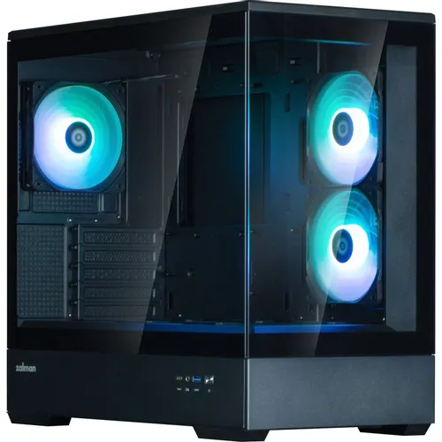 Корпус mATX Zalman P30 V2, Mini-Tower, без БП, черный [p30 black v2]