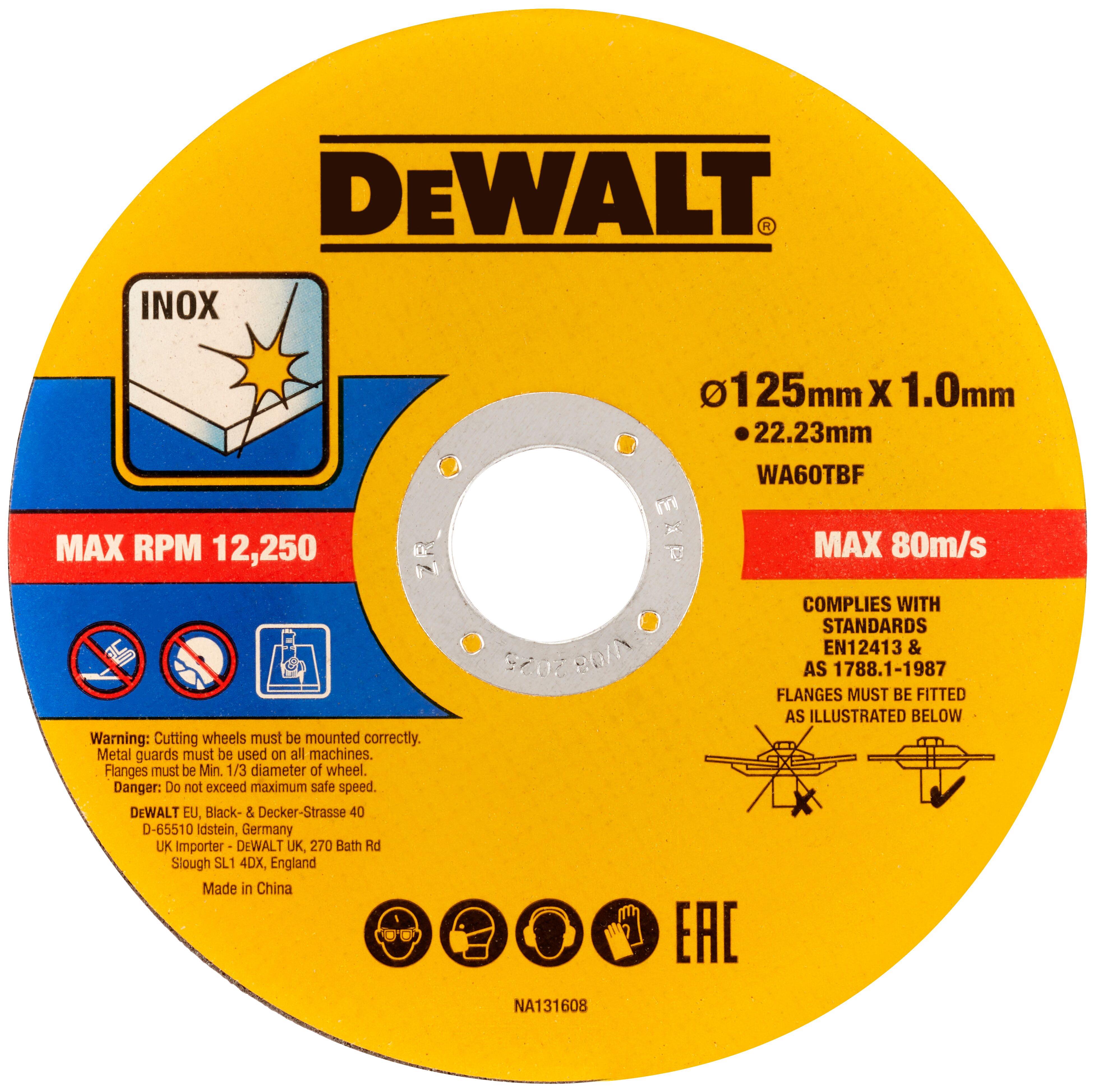 Отрезной диск DEWALT DT20540