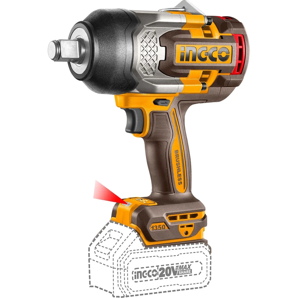 Аккумуляторный ударный гайковерт INGCO INDUSTRIA CIWLI201351