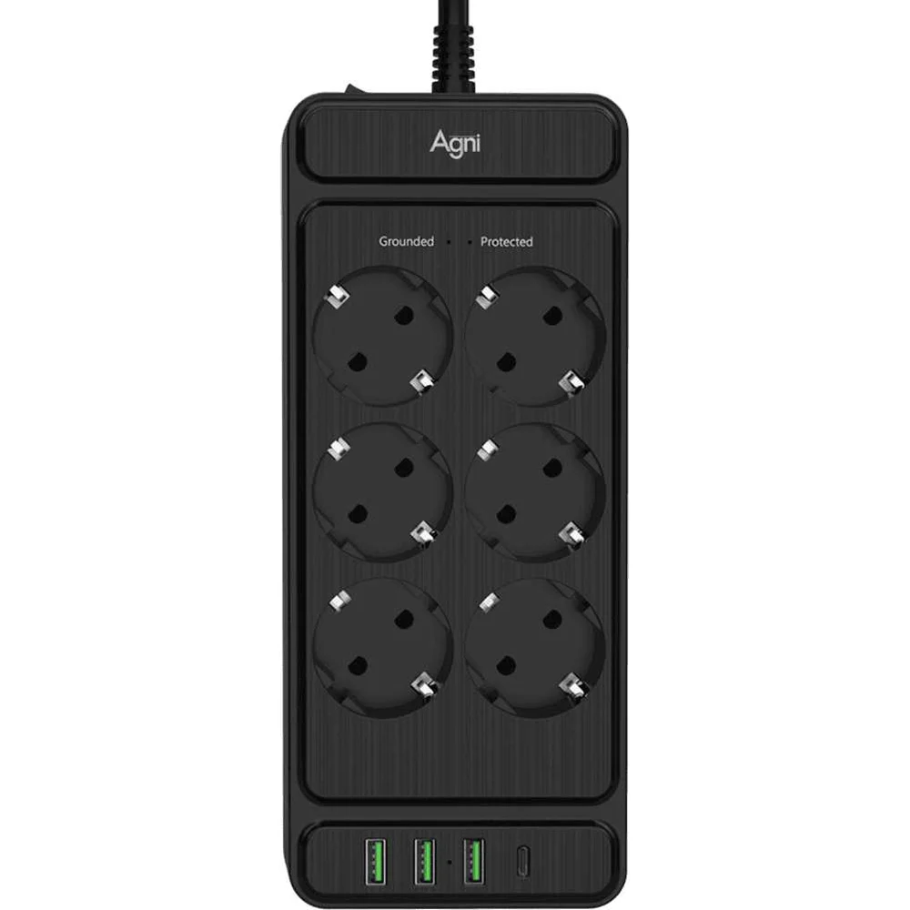 Сетевой фильтр настольный AGNI 3USB-A
