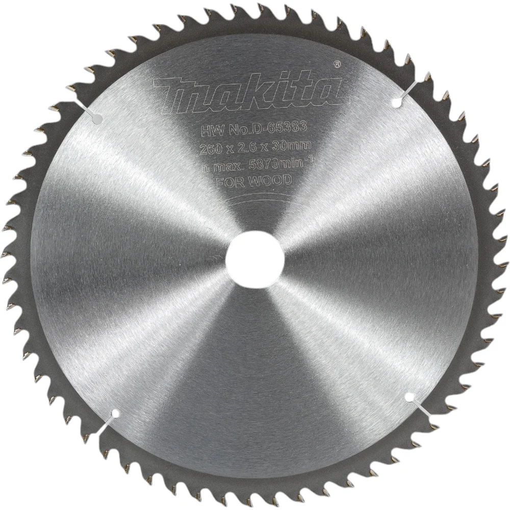 Диск пильный по дереву 260x30x2.6/1.8 мм 60T Makita 260X30X2.6/1.8