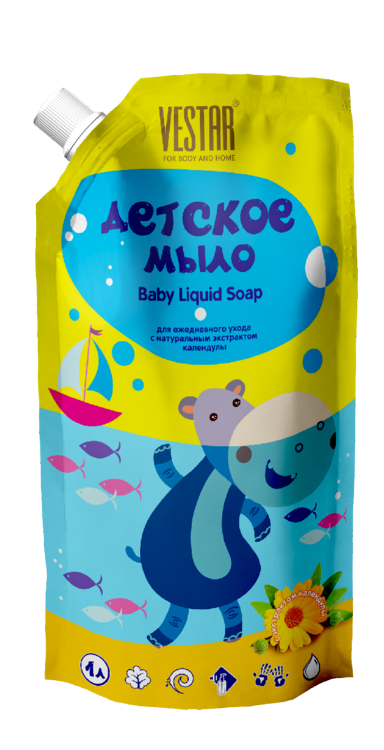 Жидкое мыло Вестар д/детей в ассортименте, 1 л