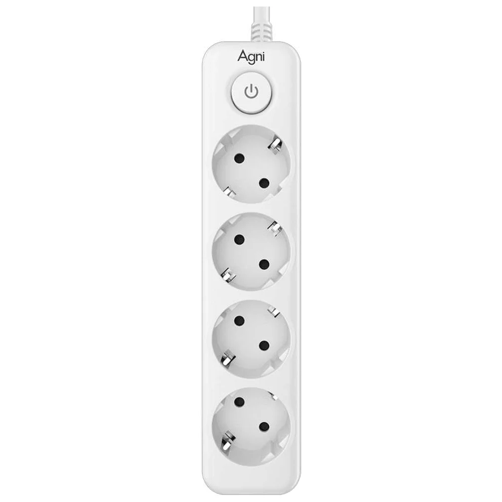 Сетевой фильтр плоский AGNI TP-FD4E-5M-WHITE