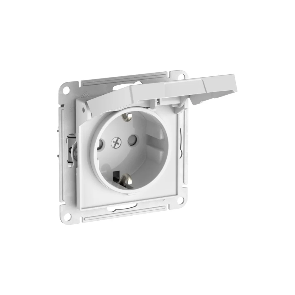 Розетка с заземлением со шторкой Systeme Electric ATLASDESIGN IP20