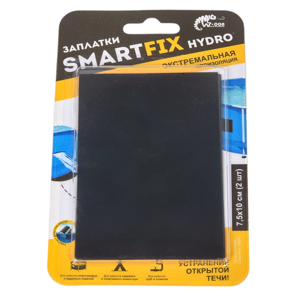 Заплатки гидроизоляционные Smart Fix W-con SmartFix HYDRO 7,5*10 см, черные 120841
