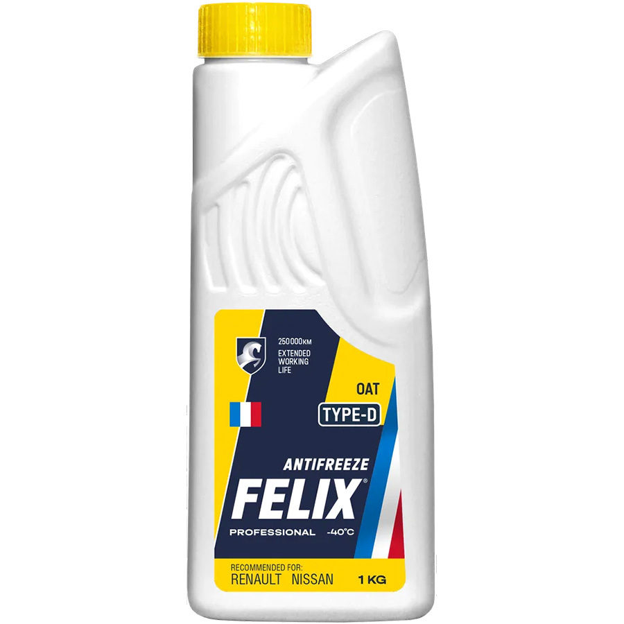 Антифриз Felix Type D G12+ -40 желтый 1кг
