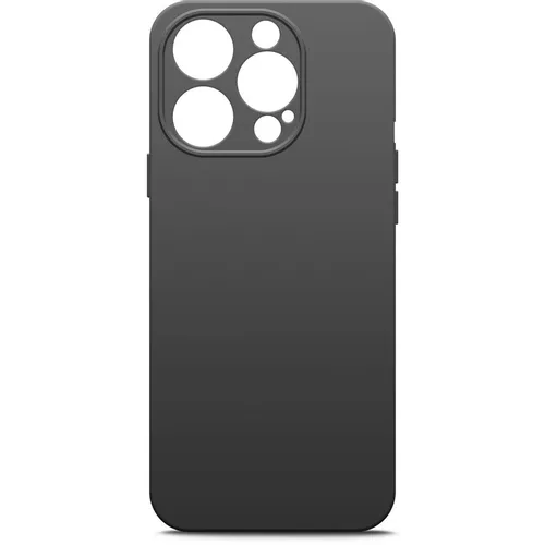 Чехол (клип-кейс) BORASCO Silicone Case, для Apple iPhone 15 Pro, черный [72416]